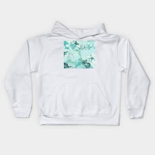 Marbled Kintsugi Teal Kids Hoodie